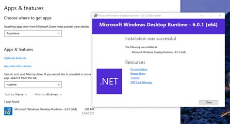 net desktop runtime.